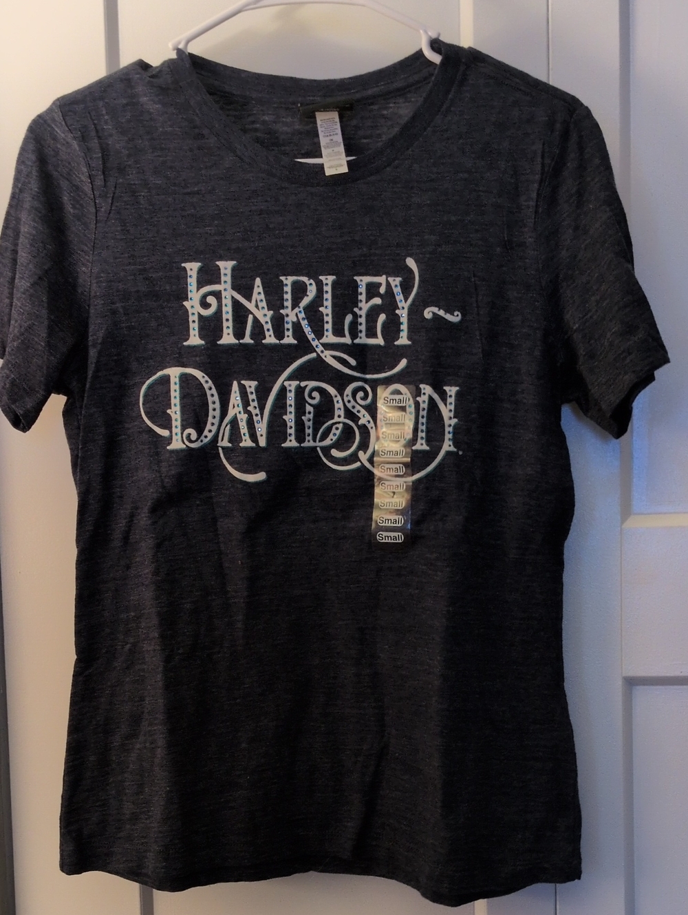 Harley-Davidson Blue and White Script Logo Tee